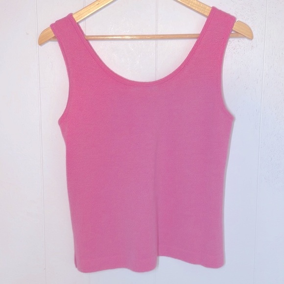 St. John Collection by Marie Grey Vintage Jewel Neck Knit Tank Sweater Top - Picture 3 of 7